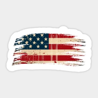 Vintage USA Tshirt Flag Sticker